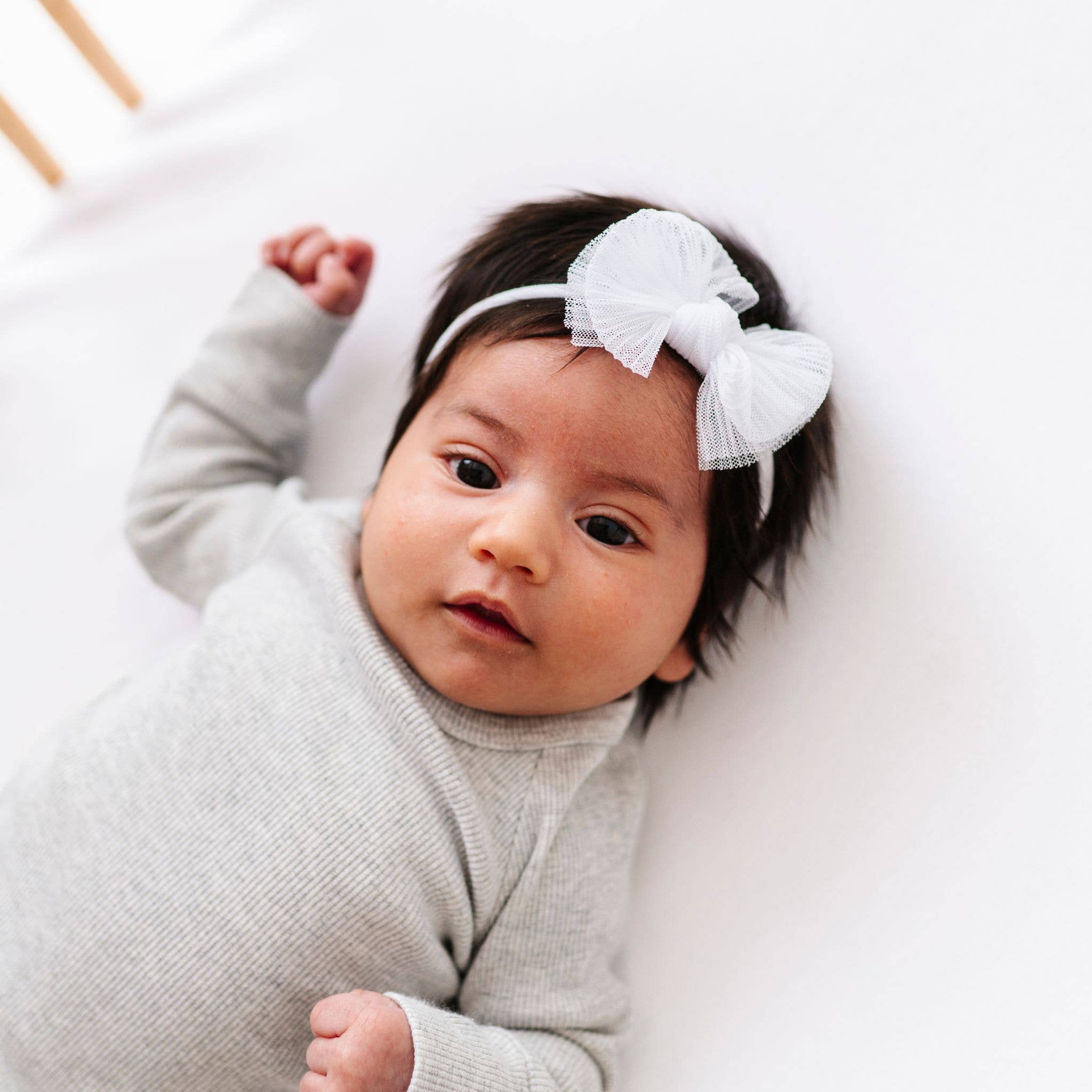 BABY BLING - Tulle Baby FAB® Skinny Soft Tulle Bow Headband - Image 6