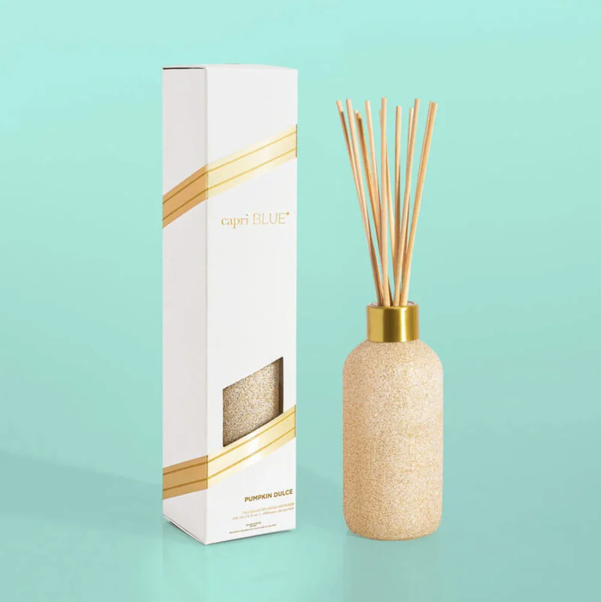 CAPRI BLUE - Pumpkin Dulce Glam Reed Diffuser, 8 fl oz