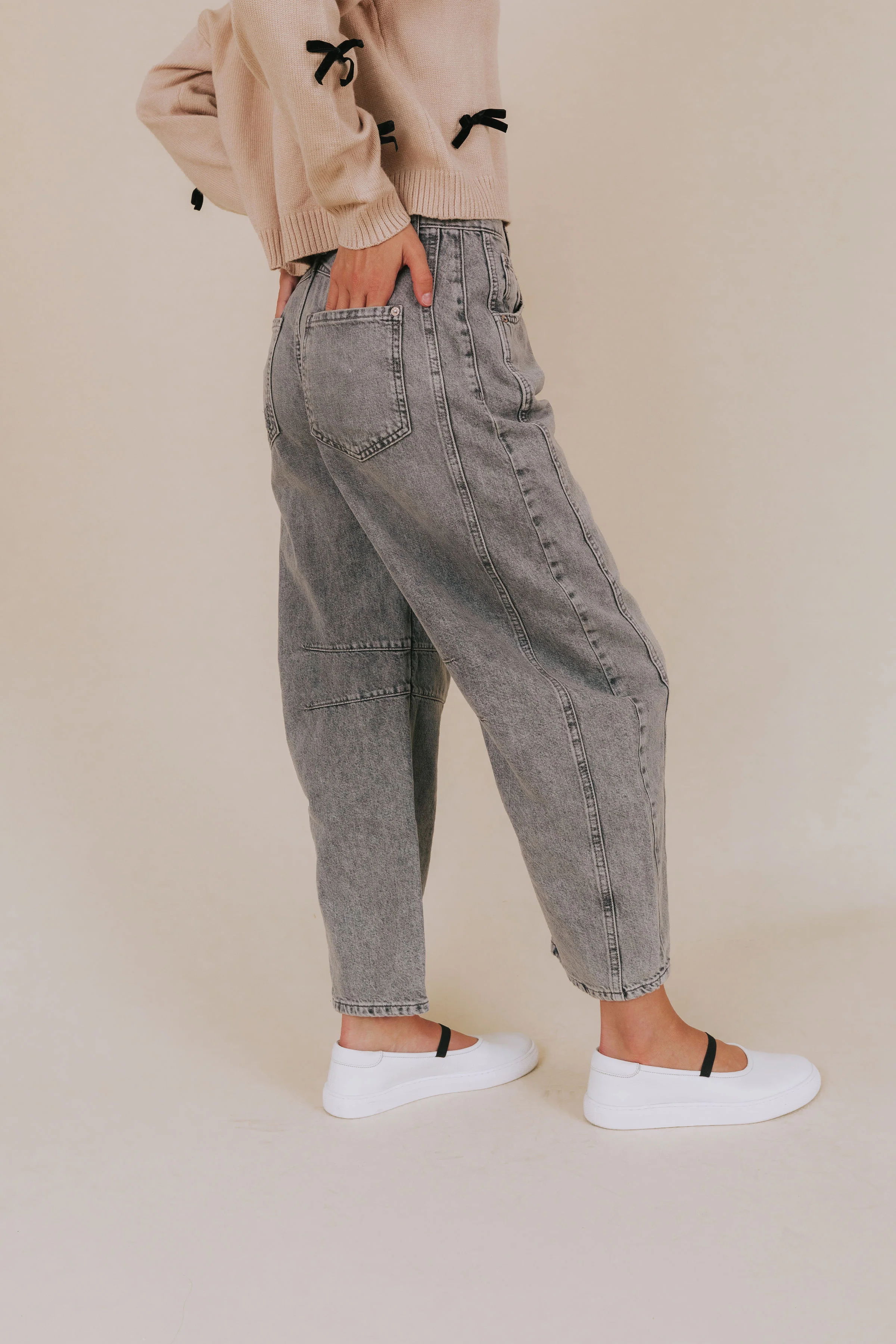FREE PEOPLE - Good Luck Mid-Rise Barrel Jeans - 7 Colors! - Image 13