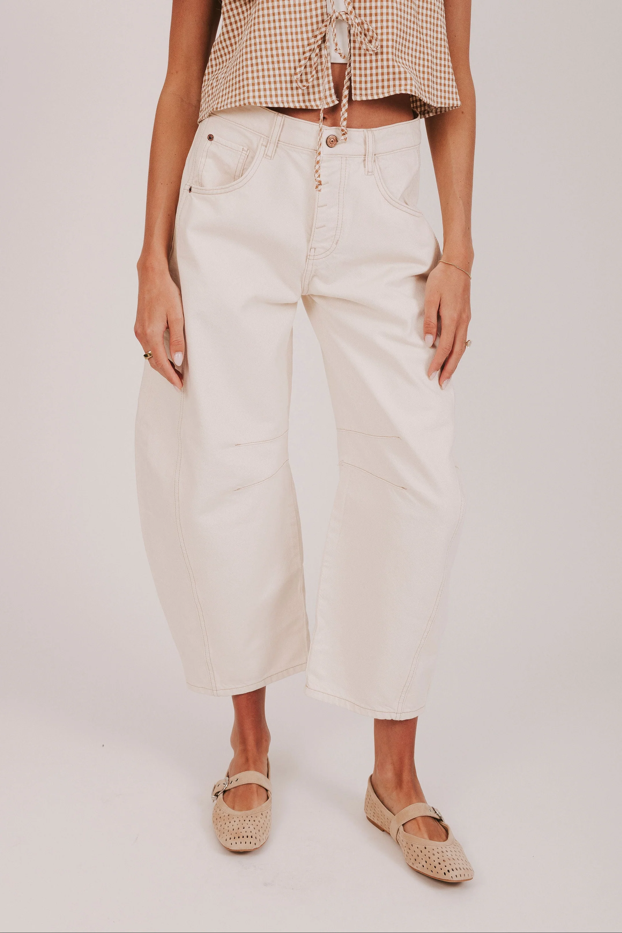 FREE PEOPLE - Good Luck Mid-Rise Barrel Jeans - 7 Colors! - Image 15