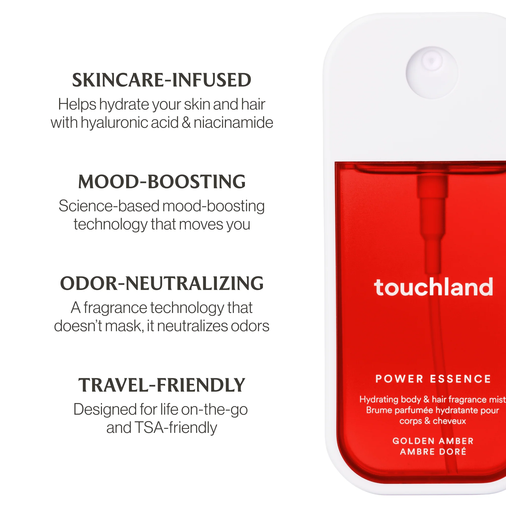 TOUCHLAND - Golden Amber Power Essence Body & Hair Fragrance Mist - Image 4