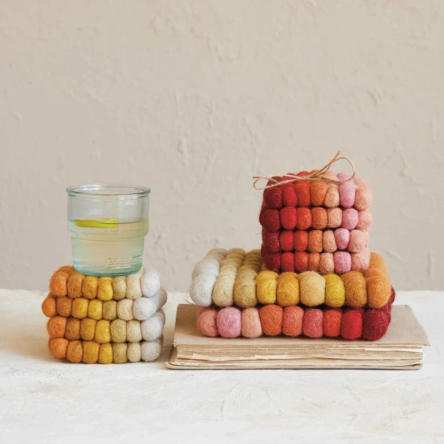 Handmade Wool Felt Ball Trivet - 2 Colors! - Image 2