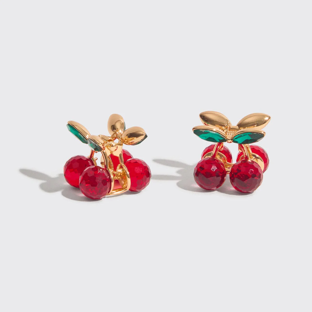 KITSCH - Mini Rhinestone Claw Clips 2pc Set - Cherry - Image 3