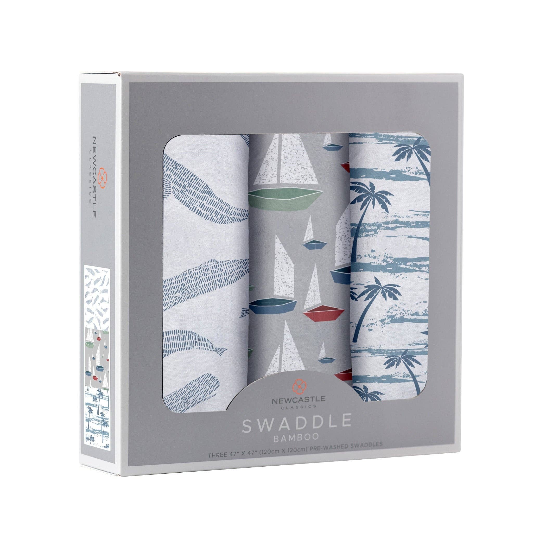 Ocean Tides Bamboo Swaddle 3 Pack - Image 2