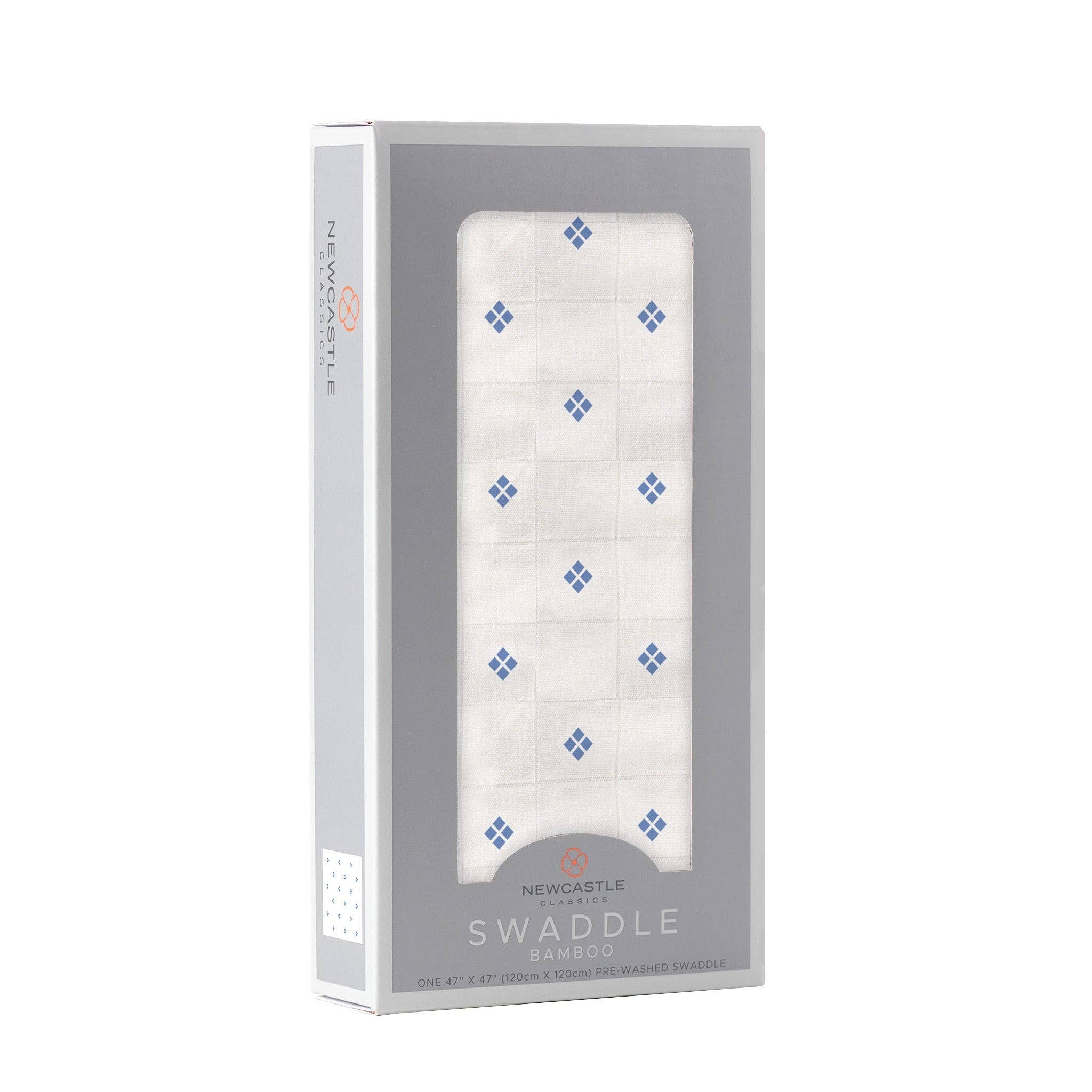 BABY - Periwinkle Diamond Polka Dot Swaddle - Image 2