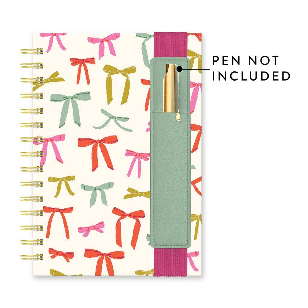 STUDIO OH! - Put a Bow on It Oliver Notebook with Pen Pocket - Image 3