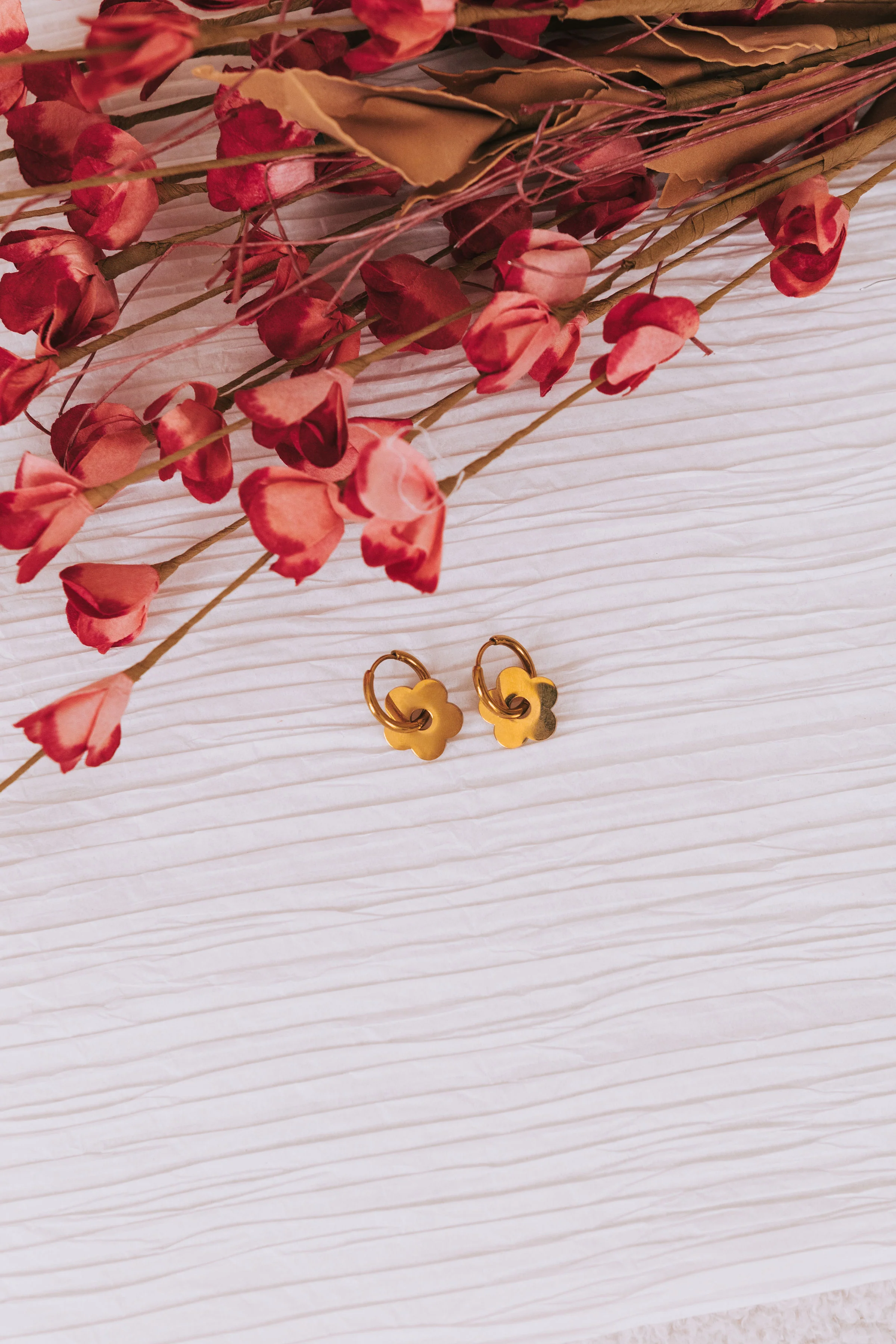 Simply Floral Hoop Earrings - 2 Sizes! - Image 8