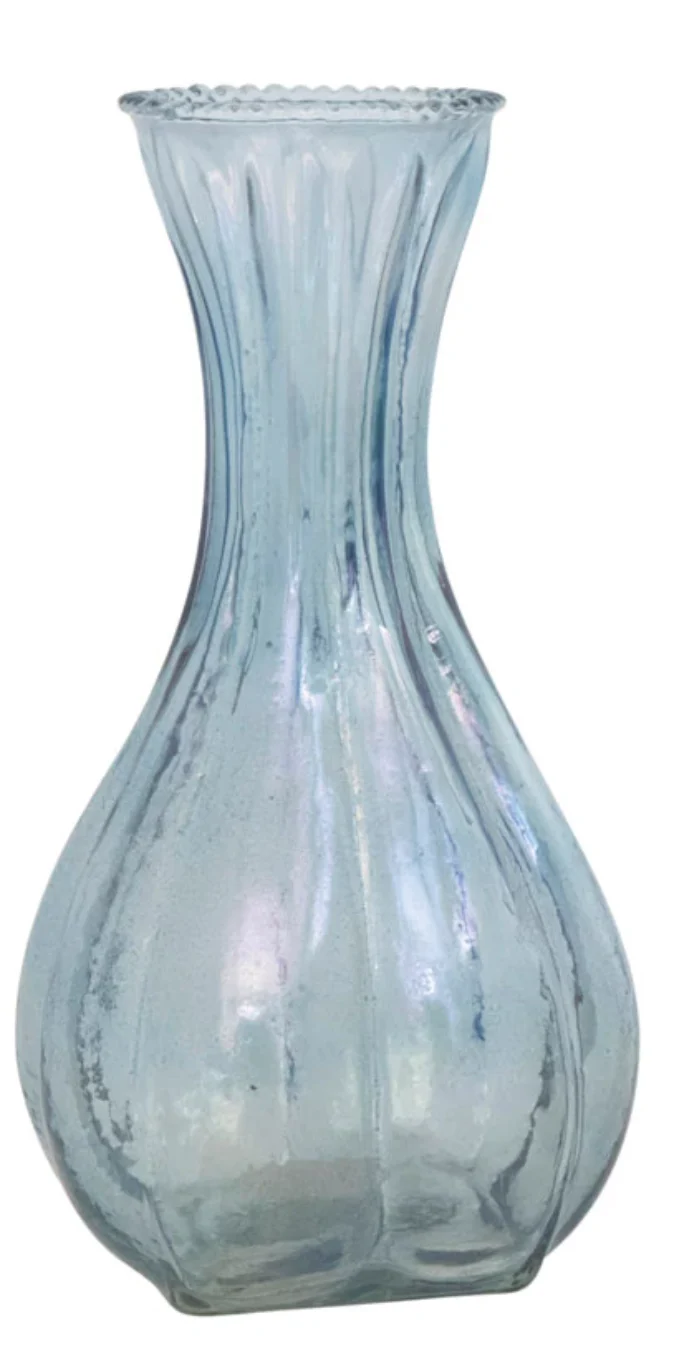 Debossed Glass Vases - 4 Colors - Image 3