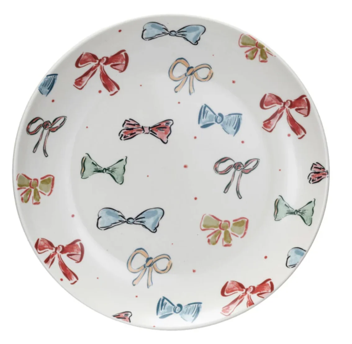 Stoneware Plate w/ Holiday Pattern, 4 Styles © - Image 6