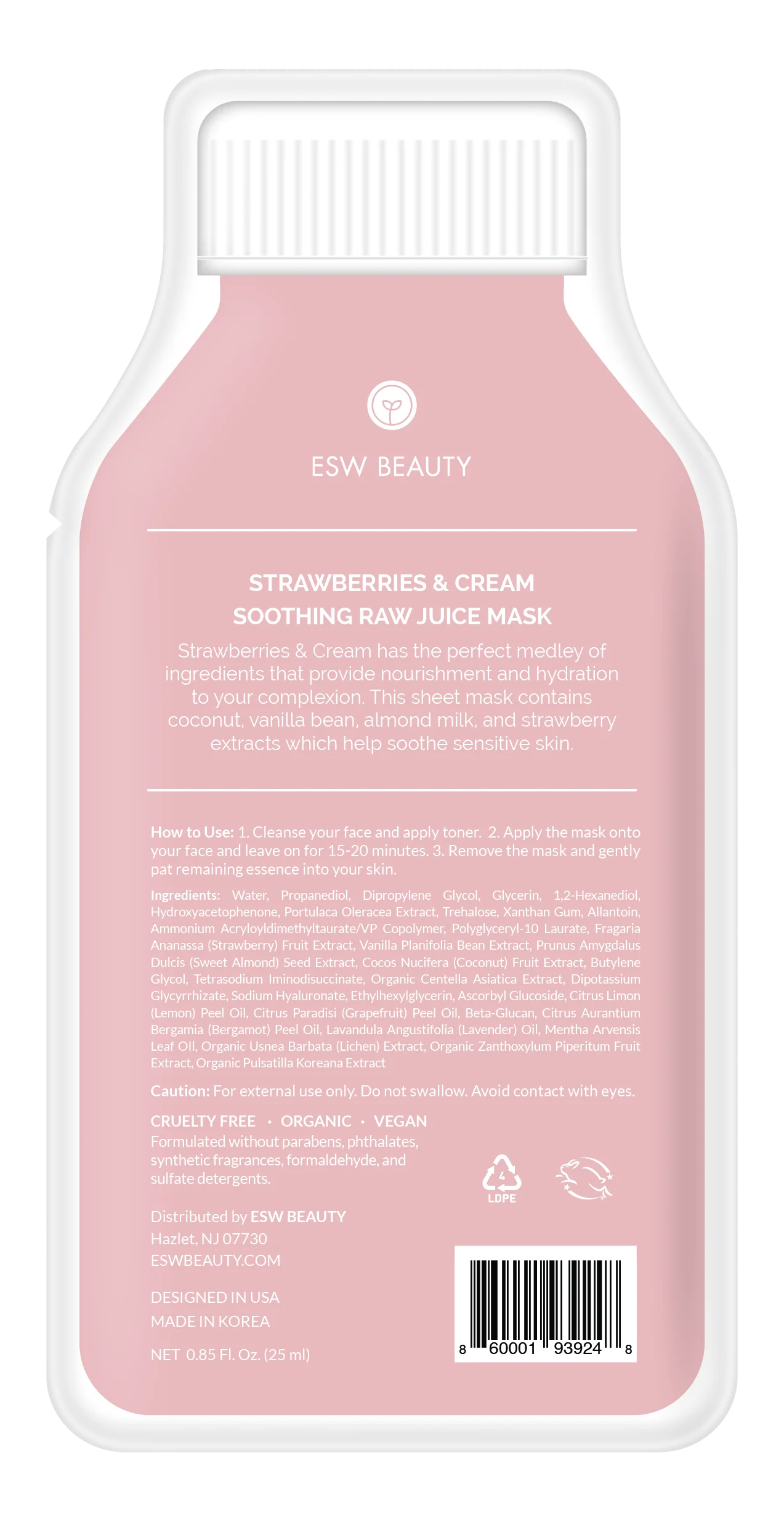 ESW BEAUTY- Strawberries and Cream Soothing Raw Juice Mask - Image 10