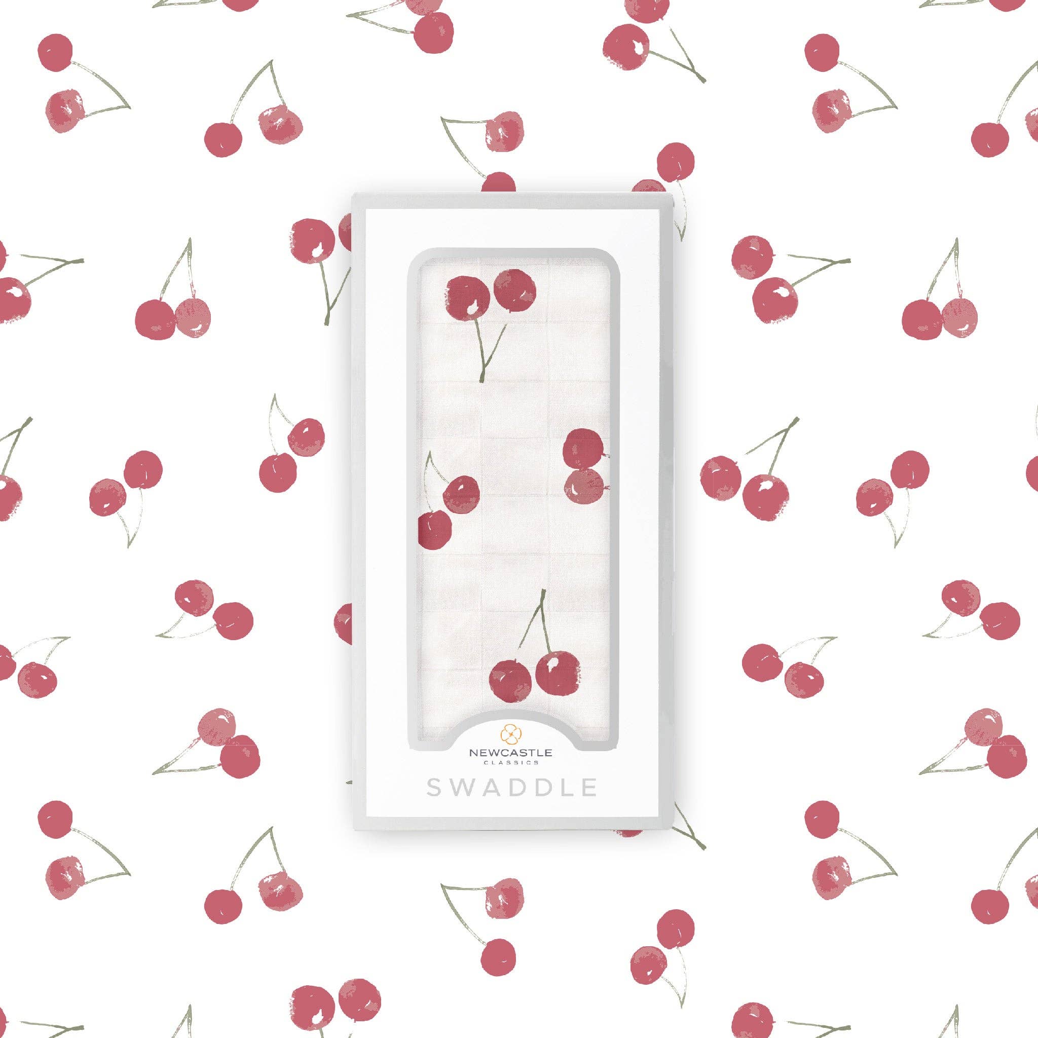 BABY - Sweetheart Cherry Bamboo Swaddle - Image 5