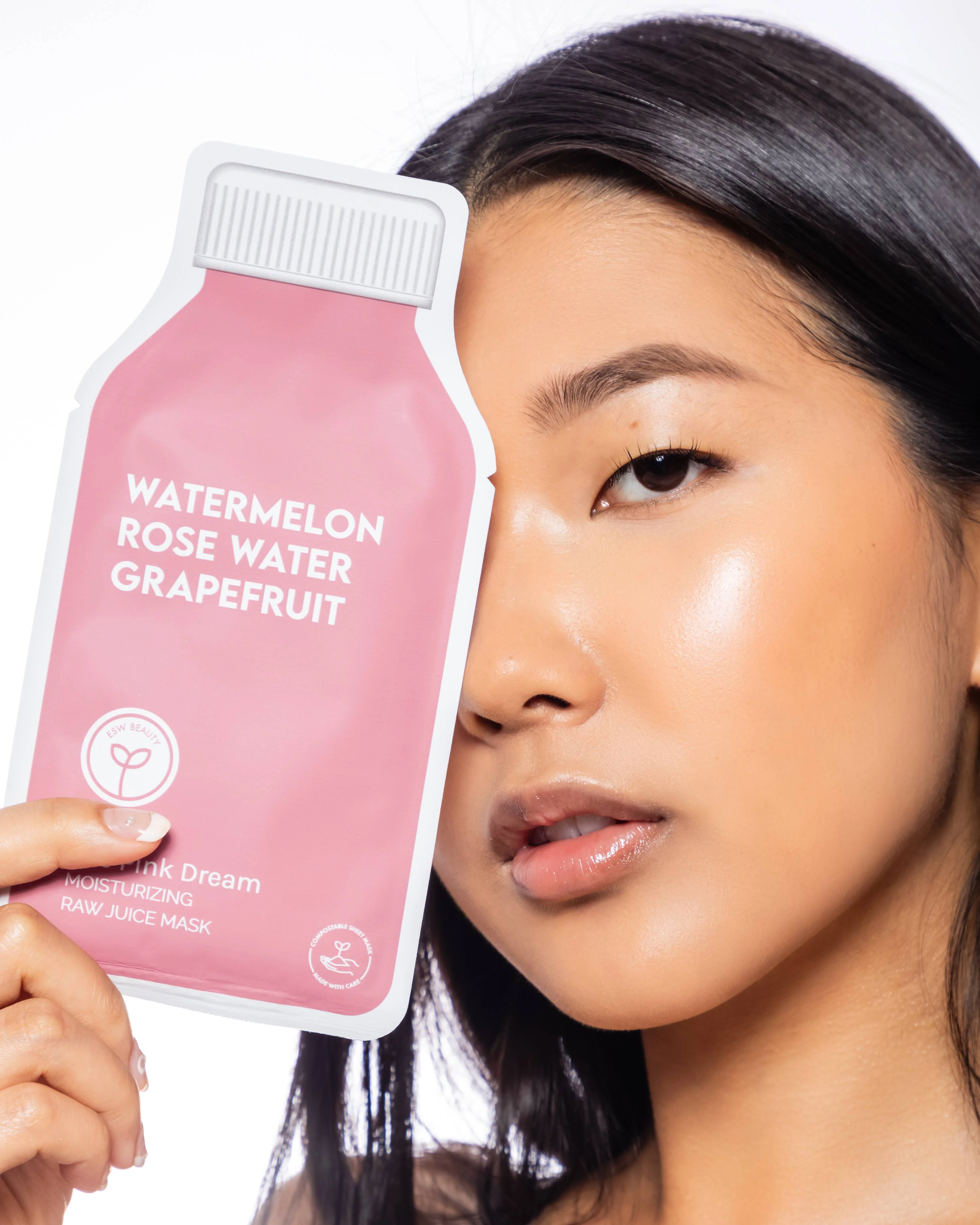 ESW BEAUTY - The Pink Dream Moisturizing Raw Juice Mask - Image 3